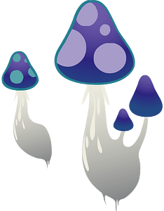 Purple mushroom