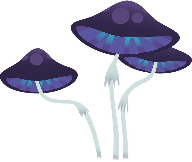 Purple mushroom
