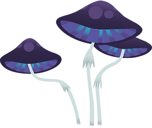 Purple mushroom
