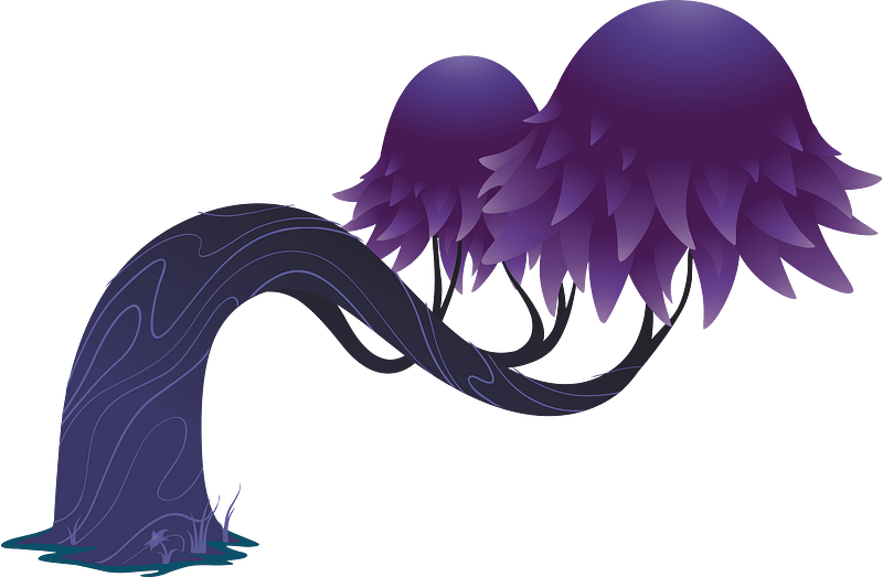 Purple mushroom tree