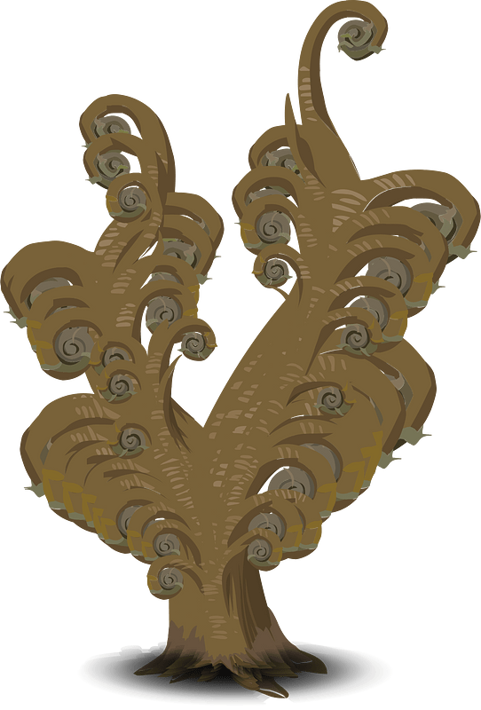 Brown bean fantasy tree