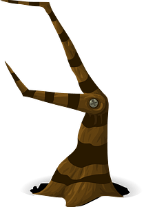 Brown screwed creepe fantasy tree