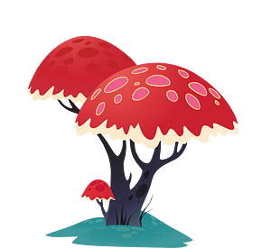 Crimson fantasy tree