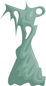 Crooked light green bare fantasy tree