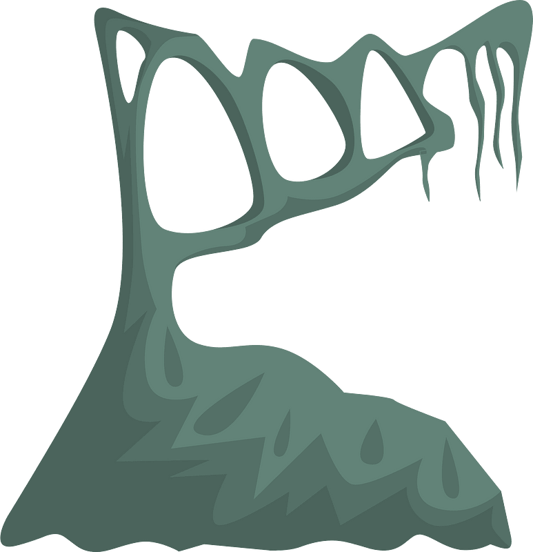 Crooked light green bare fantasy tree