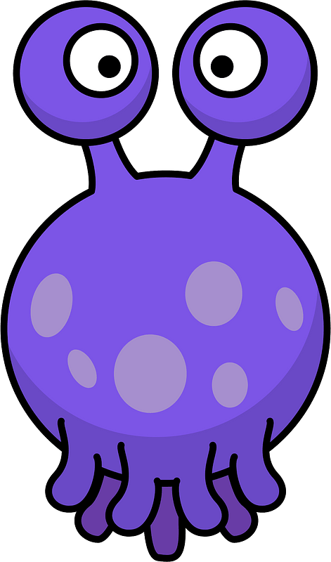 Floating alien with tentacles