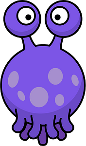 Floating alien with tentacles