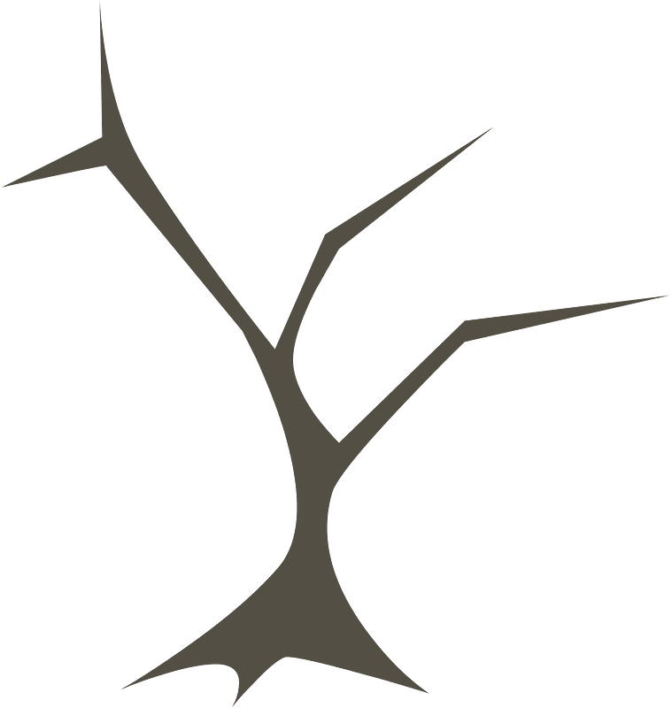 Dry thin brown tree