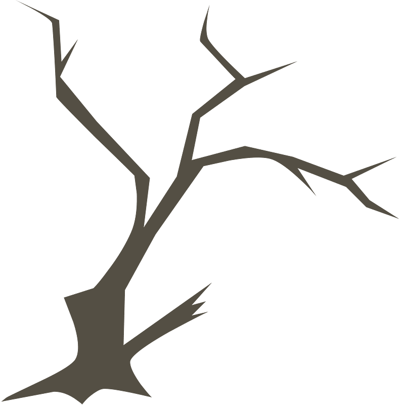 Dry thin brown tree