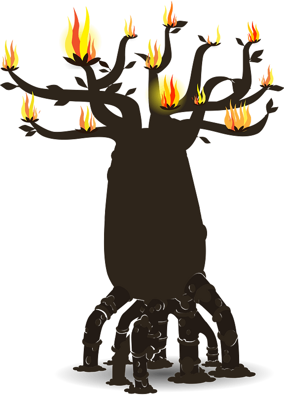 Fantasy bottletree silhouette