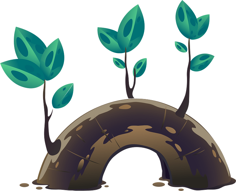 Greenery tree log