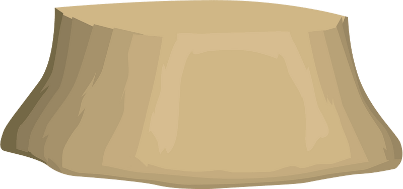 Light brown stump