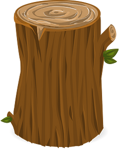 Tall brown stump