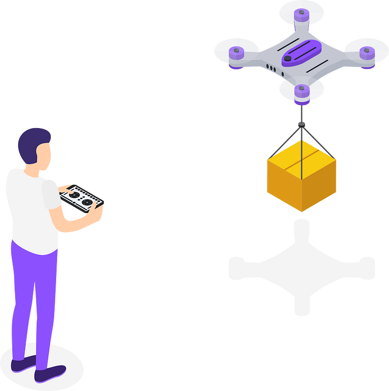 Drone delivery SVG