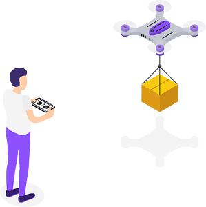 Drone delivery SVG