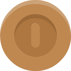 Brown round coin