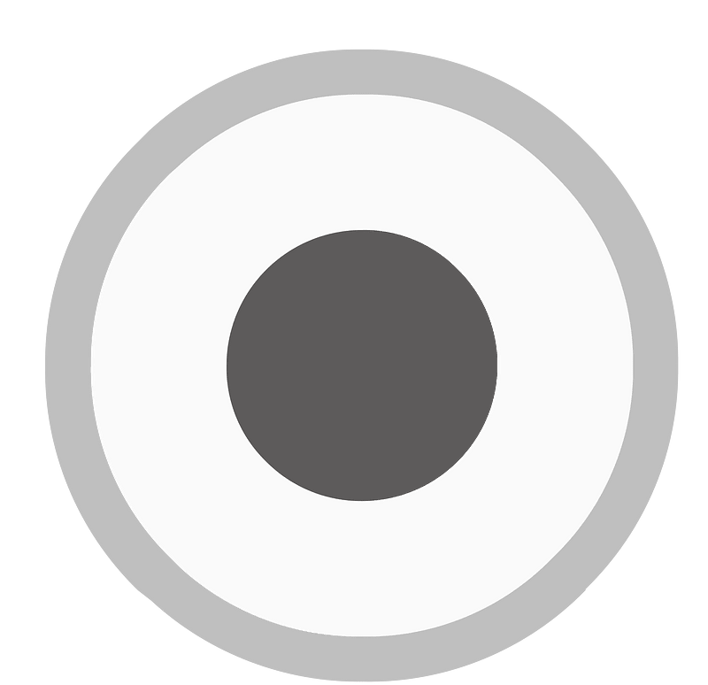 White circle brown center