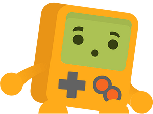 Yellow handheld game console character