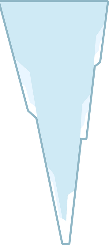 Blue ice spikes