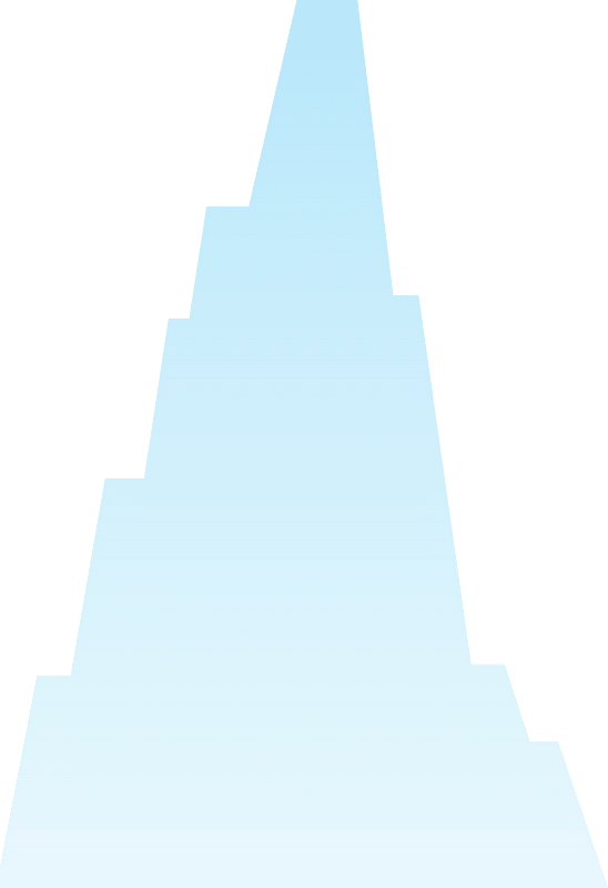 Blue ice spikes