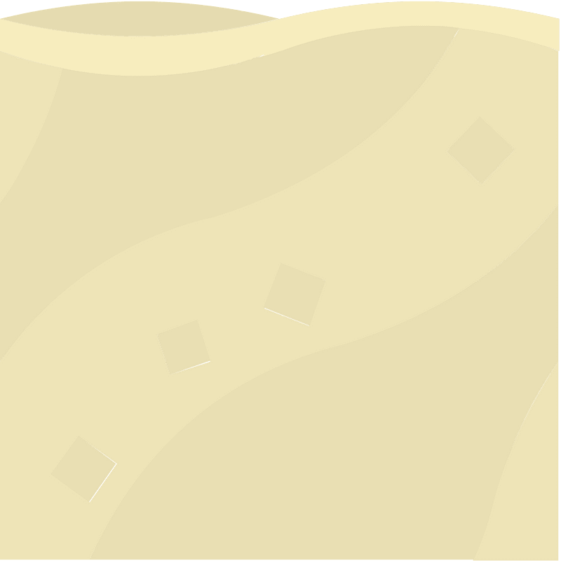 Beige sand platform