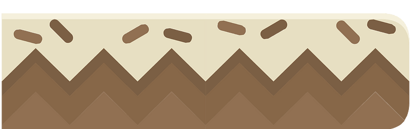 Beige top brown ground platform