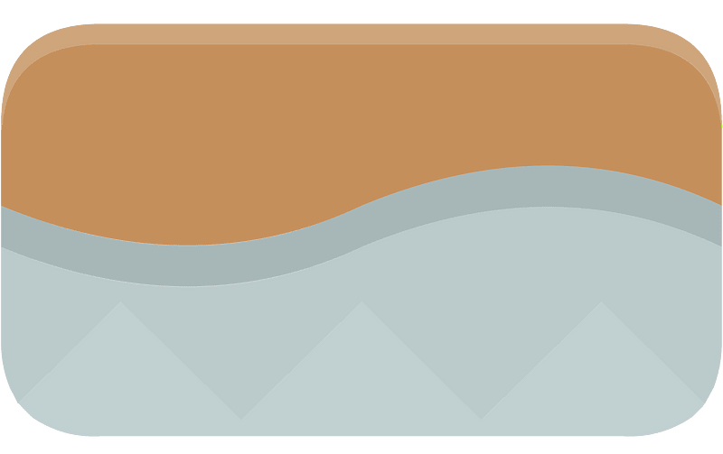 Brown land grey rock platform