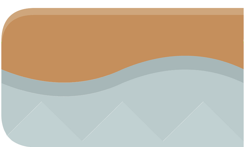 Brown land grey rock platform