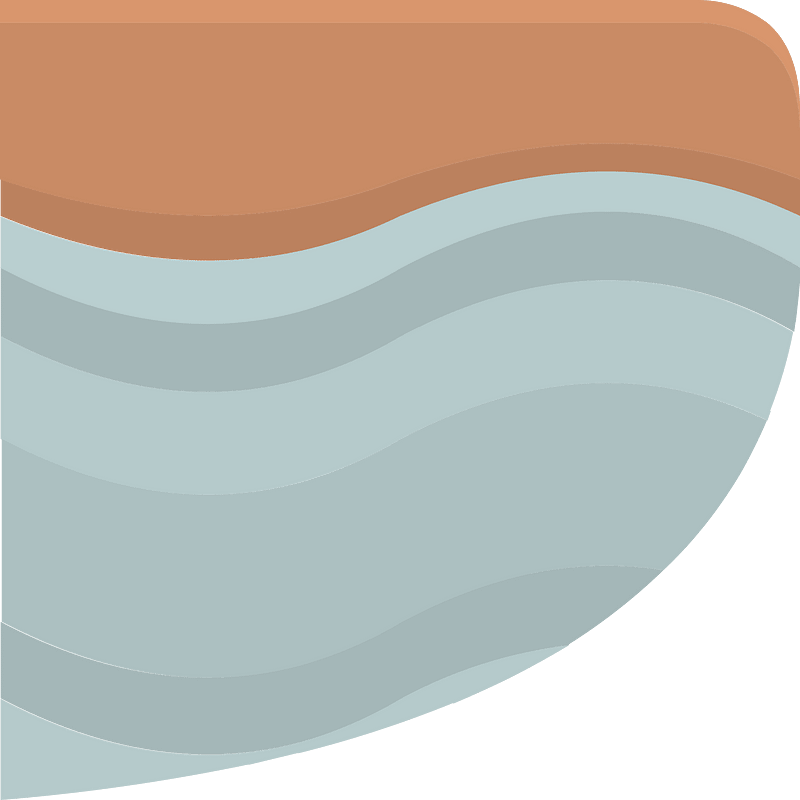 Brown land grey rock platform