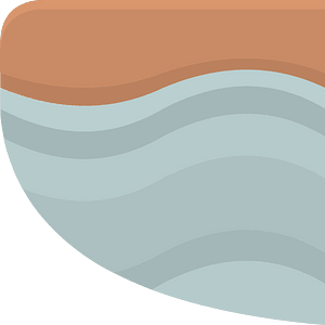 Brown land grey rock platform