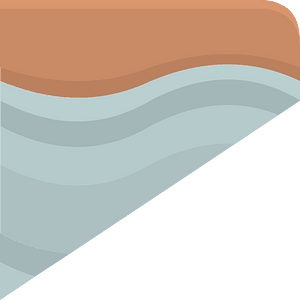 Brown land grey rock platform