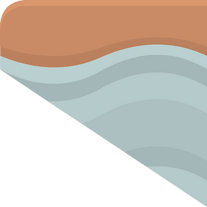 Brown land grey rock platform
