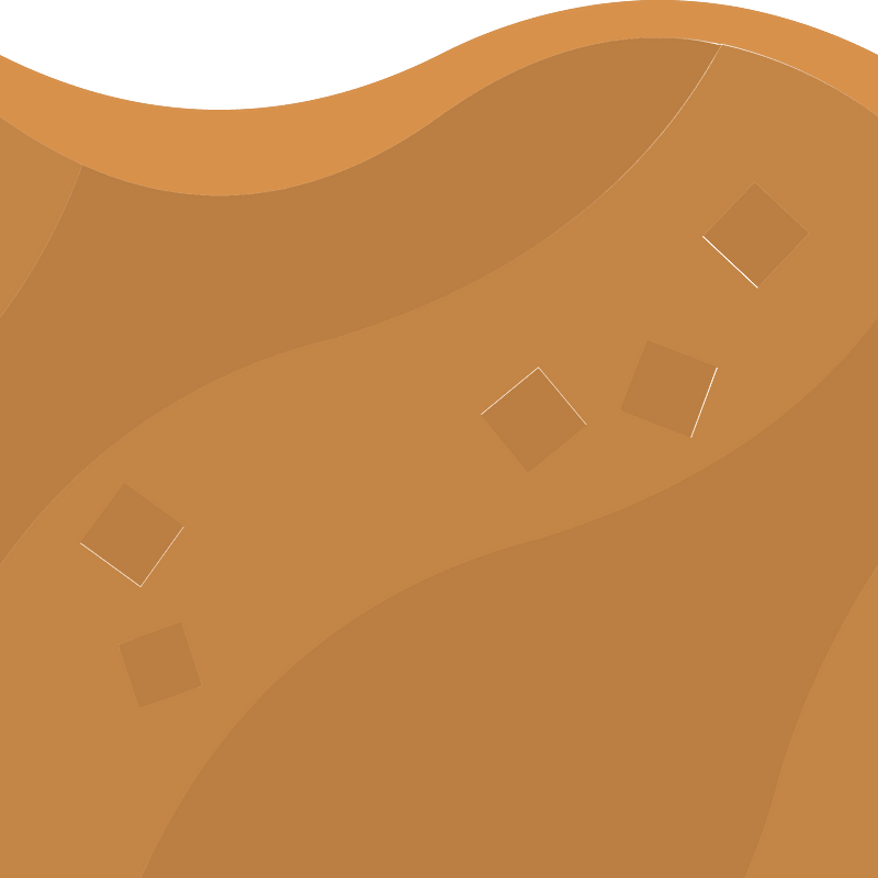 Brown land ground platform