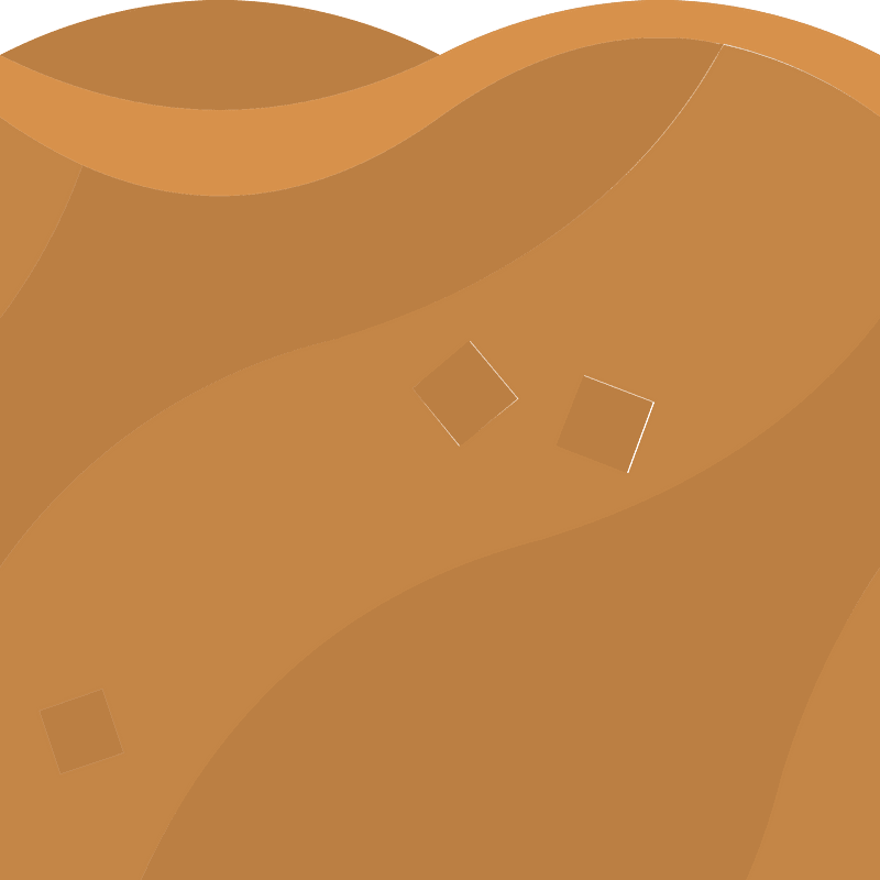 Brown land ground platform
