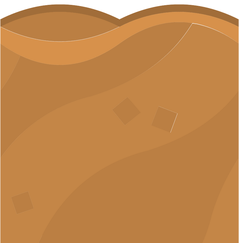 Brown land ground platform