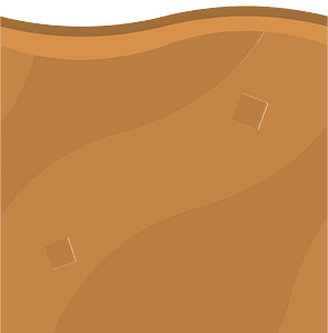 Brown land ground platform
