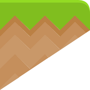 Green grass brown land platform