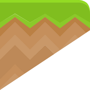 Green grass brown land platform