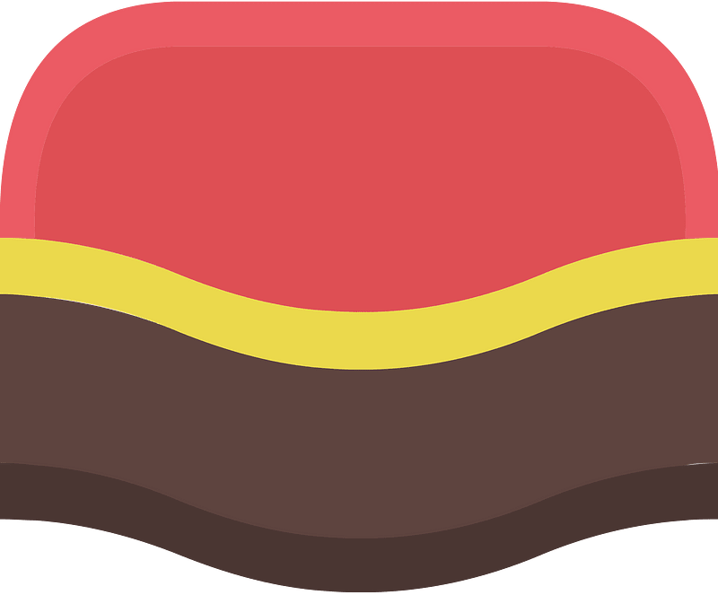 Red lava brown rock platform