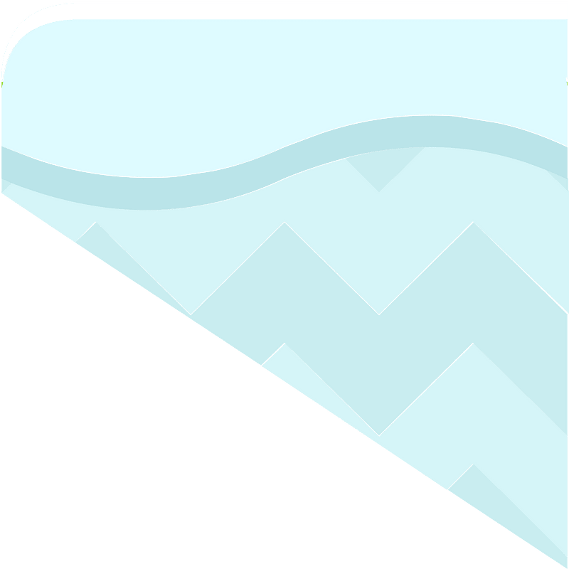 Snow surface zigzag ice platform