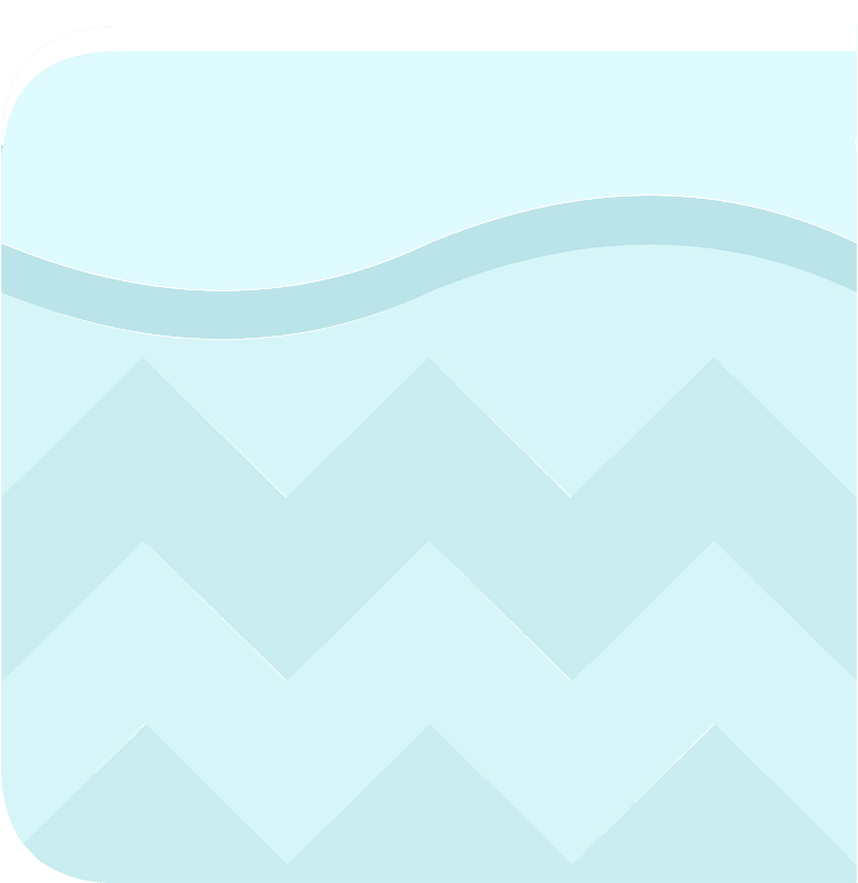Snow surface zigzag ice platform