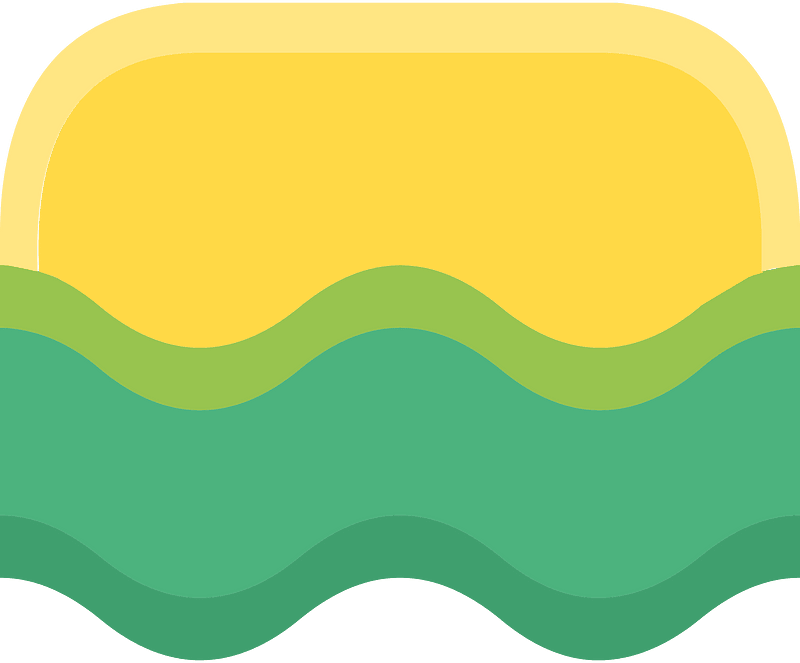Yellow land green grass platform