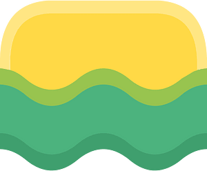 Yellow land green grass platform