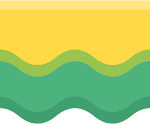 Yellow land green grass platform
