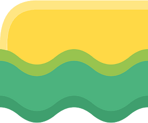 Yellow land green grass platform