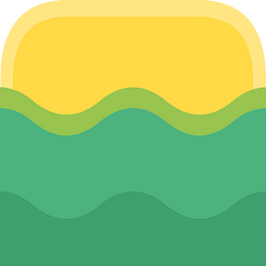 Yellow land green grass platform