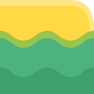 Yellow land green grass platform