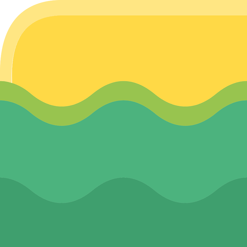 Yellow land green grass platform