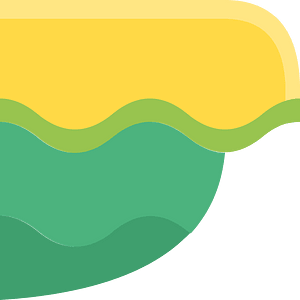 Yellow land green grass platform