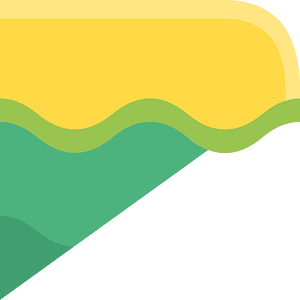 Yellow land green grass platform